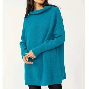 Free People Ottoman Teal Sweater Tunic XS